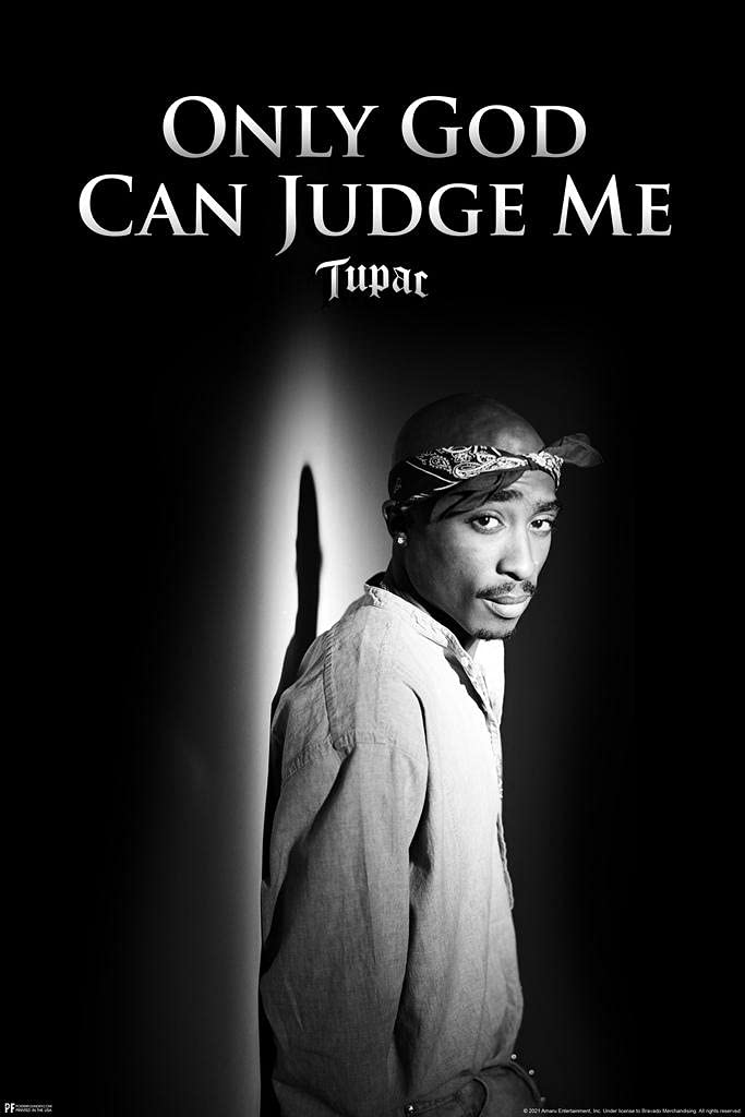 Tupac Posters 2Pac Poster Only God Can Judge Me 90S Hip Hop Rapper Posters For Room Aesthetic Mid 90S 2Pac Memorabilia Rap Poste