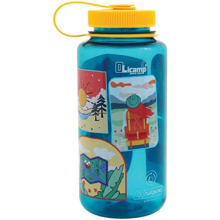 Nalgene 32 oz Wide Mouth Water Bottle | BPA-Free, Durable & Leak Proof, Olicamp Free to Roam