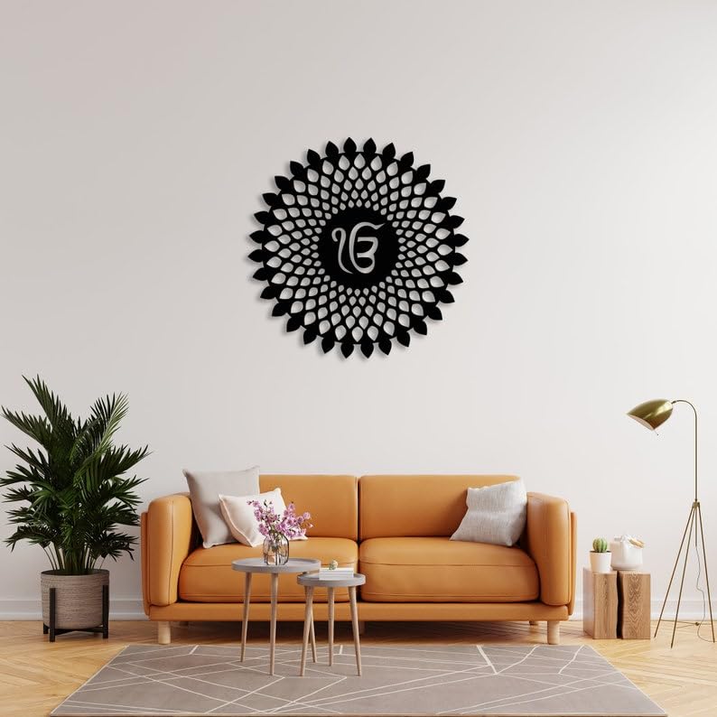 Stash House Ek onkar Wooden Wall Art,Sikh wall art,MDF Wall Hangings,Sikhism Religuous Wall Decoration,Sikhism Wall Art, Gurudwa