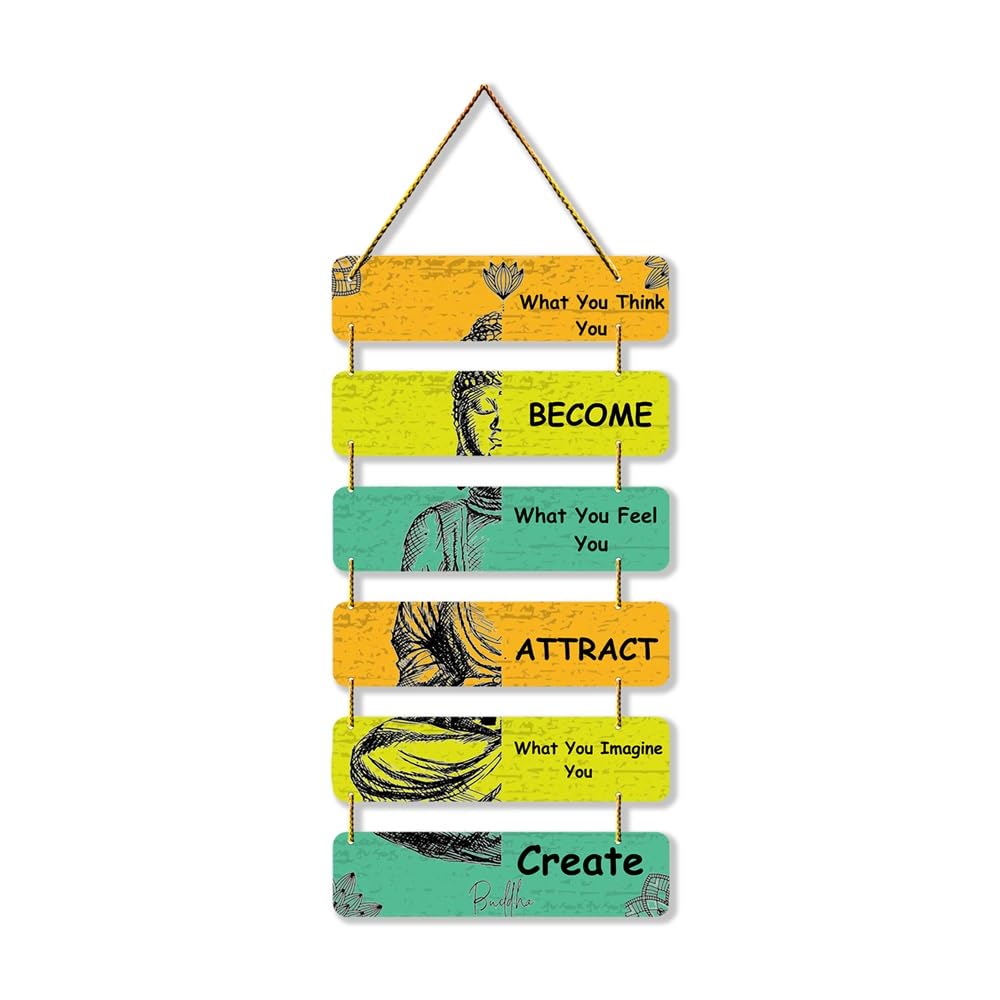 Positive Vibe Lifestyle Glass Buddha Wall Decor Wall Hanging For Homne Decoration Wall Decoration Items For Living Room Decorati