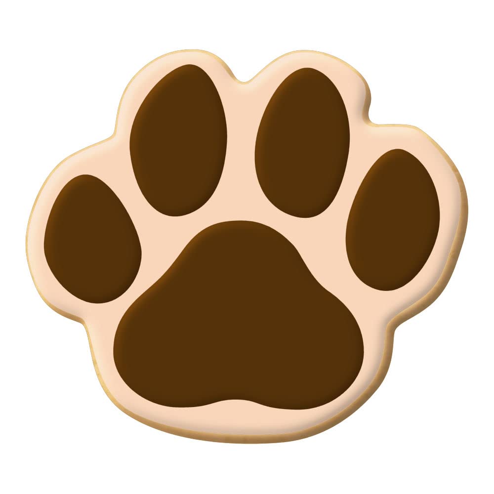Paw Print Cookie Cutter 1.25 Inch - Made In The Usa - Foose Cookie Cutters Tin Plated Steel Paw Print Cookie Mold