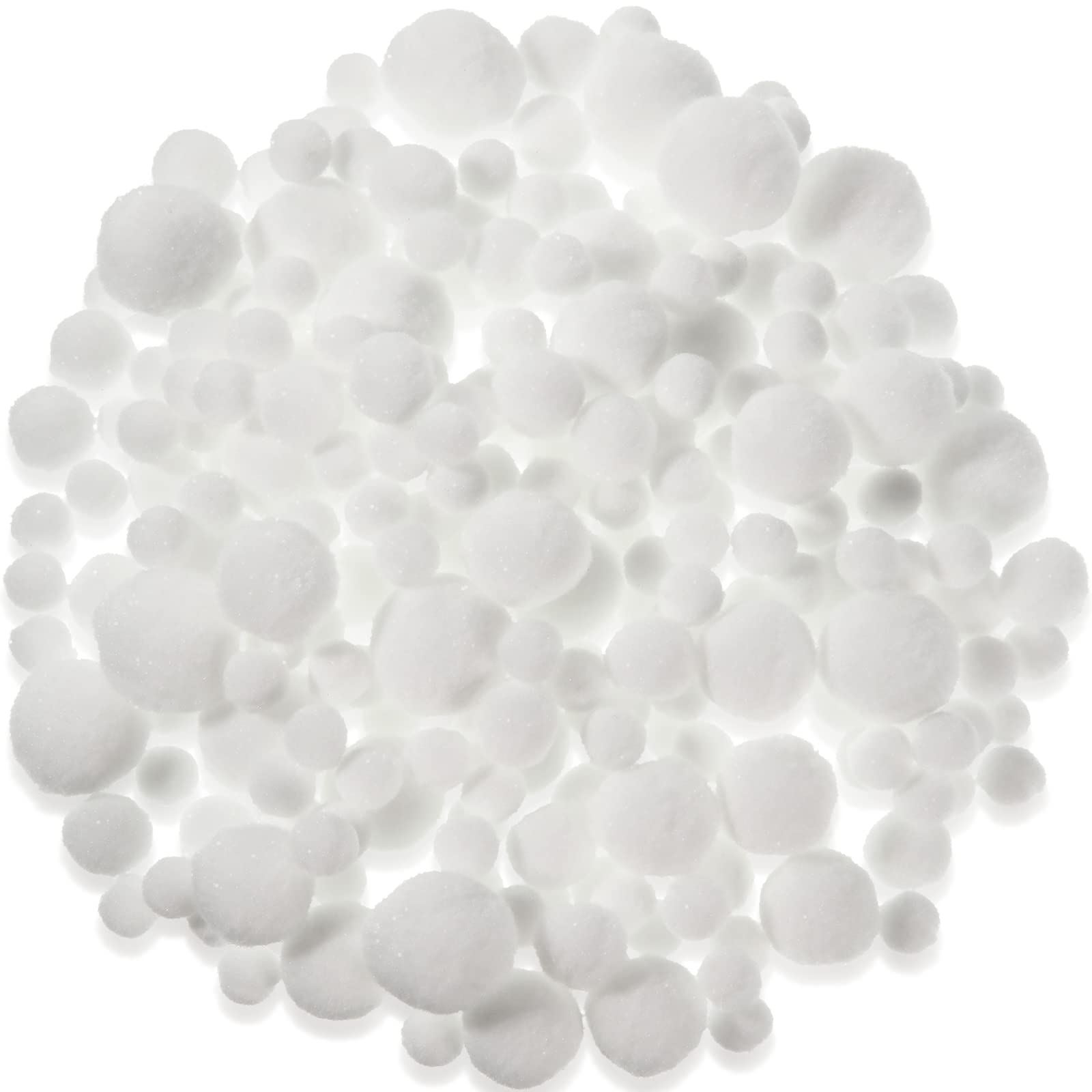 Tegeme 1200 Pcs Pom Poms Balls For Christmas Winter Thanksgiving Valentine Diy Crafts Home Office School Garlands Decor (White)