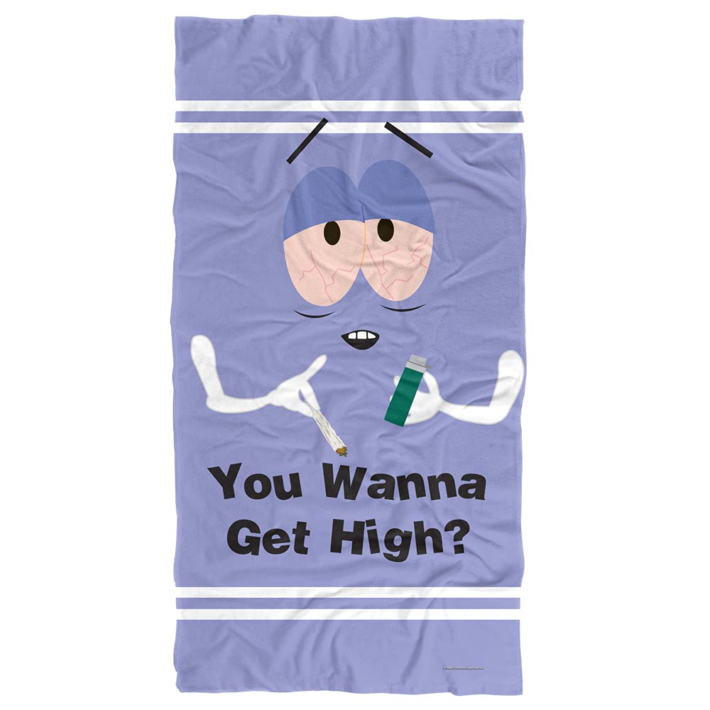 Logovision South Park Towelie Wanna Get High Officially Licensed Beach Towel 30'' X 60''