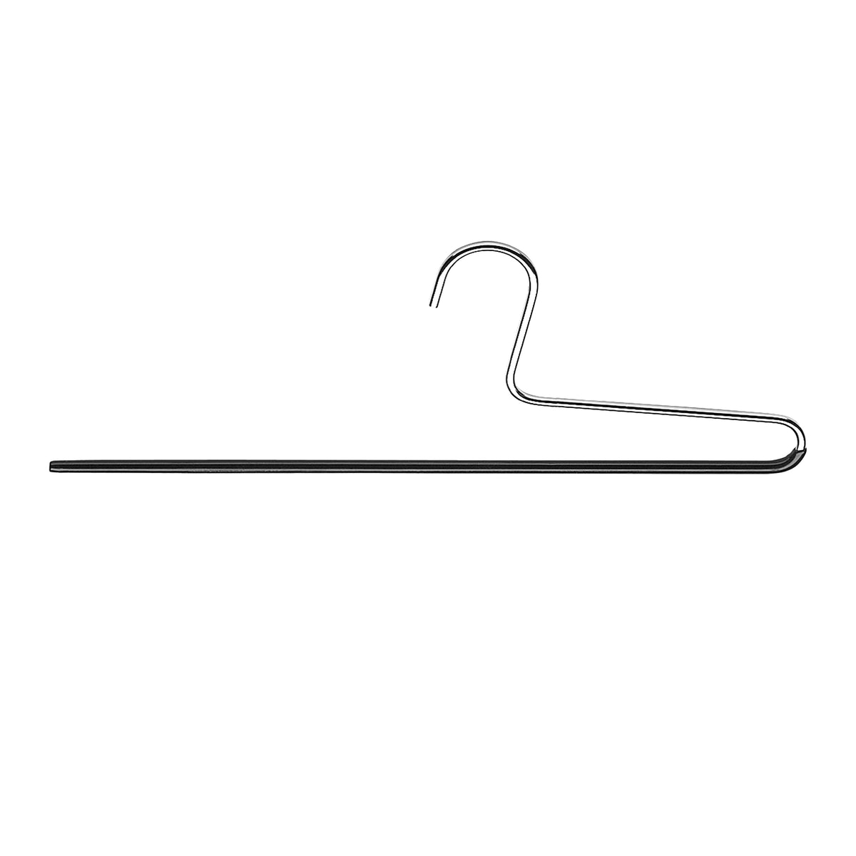 Mawa By Reston Lloyd Trouser Series Non-Slip Space-Saving Clothes Hanger With Single Rod For Pants, Style Kh/1, 1-Each, Black