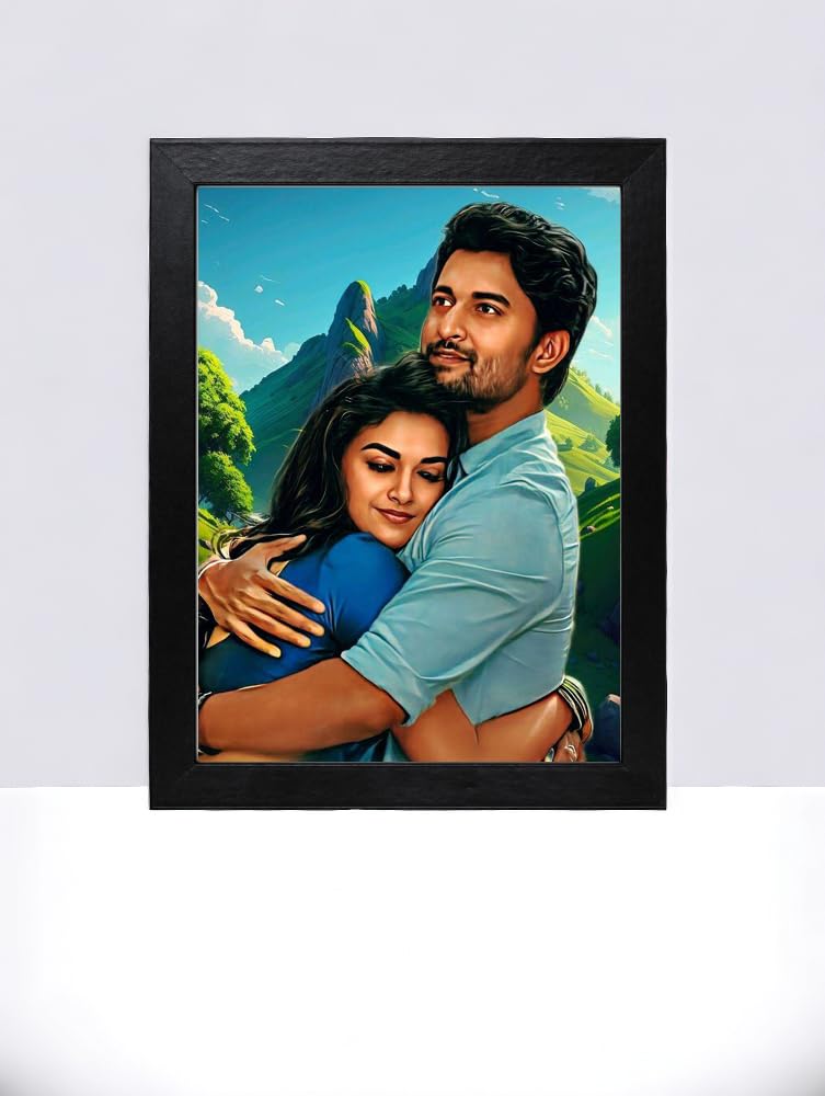 Vsk Sketch Art Customised Digital Oil Painting Color Full Background | Gift For - Anniversary | Birthday | Wife | Husband | Sist