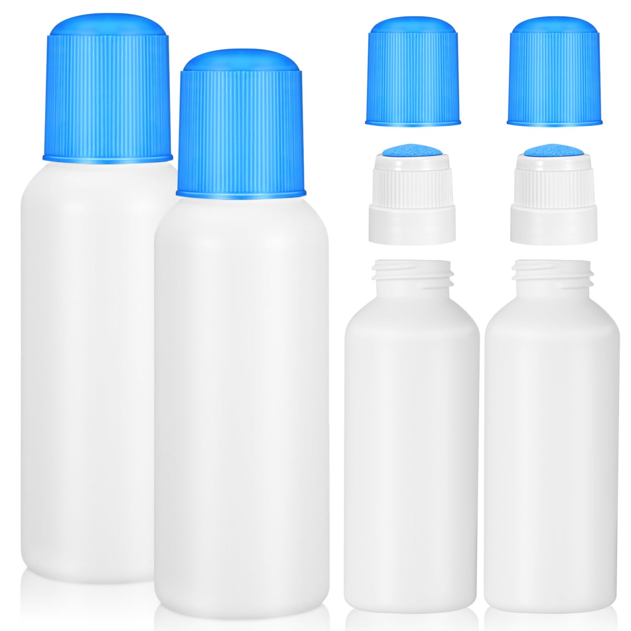 Zerodeko 4pcs Sponge Applicator Bottle, Refillable Sponge Head Applicator Bottle, for Liquid Application Head Cosmetic for Glue 