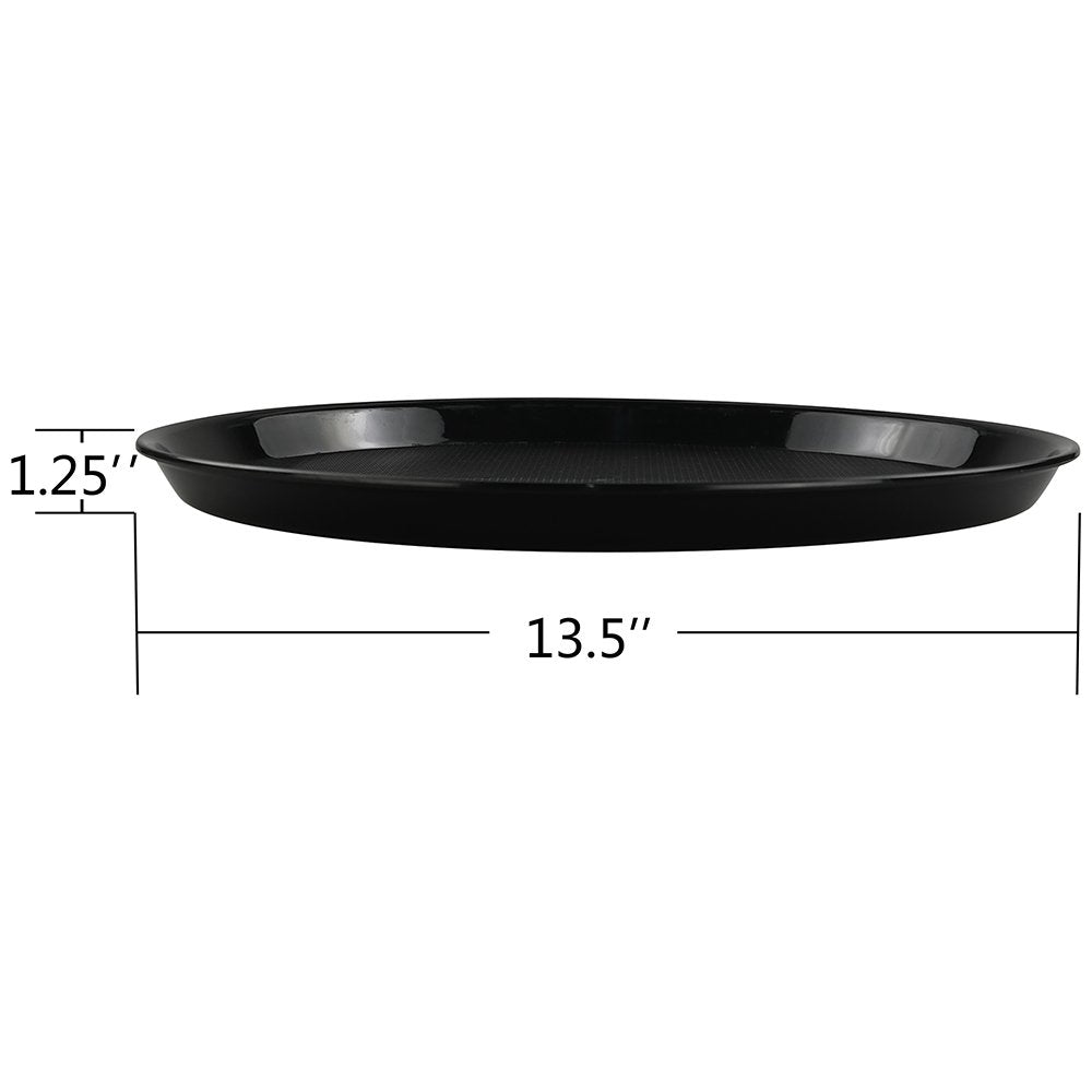 Ramddy Black Round Serving Trays, Set Of 4