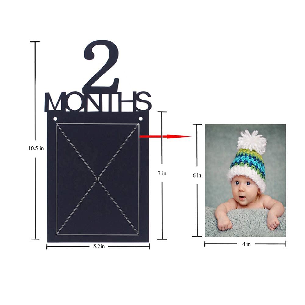 Angel Q House 1St Birthday Baby Photo Banner Growth Record 1-12 Month Photo Prop Monthly Milestone Photograph Bunting Garland,Fi