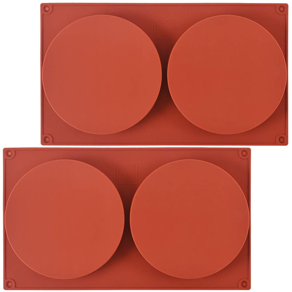 Ionegg Round Cake Pans, 5.4 Inches Silicone Molds For Baking, Nonstick & Quick Release Baking Pans For Layer Cakes, Cheese Cakes