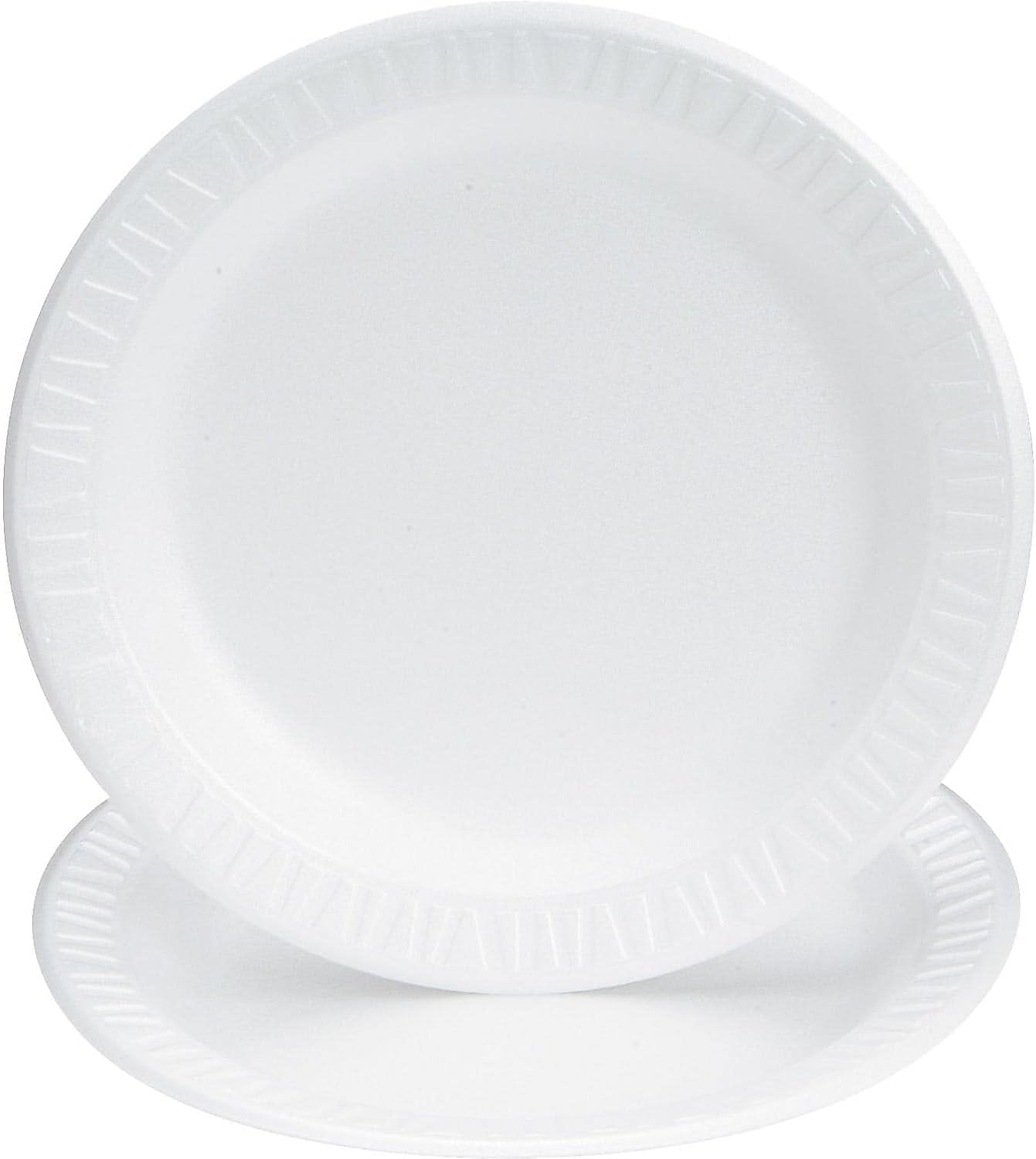 Dart 9Pwcr Concorde Foam Plate 9-Inch Dia White 125/Pack 4 Packs/Carton
