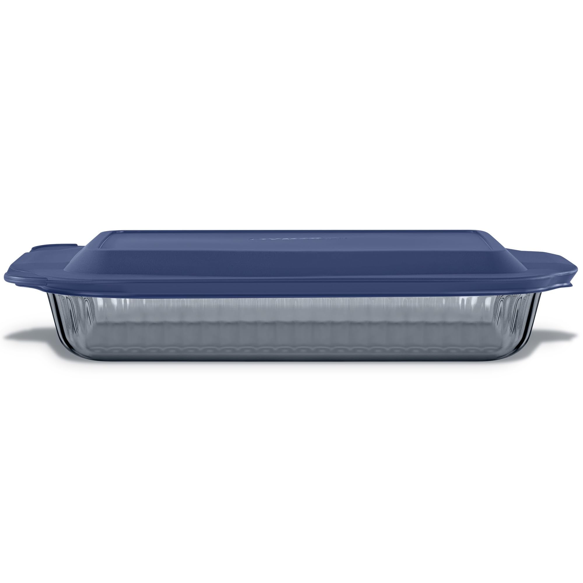 Pyrex Colors Tinted (9x13) Glass Baking Dish with BPA-Free Lid, Oblong Bakeware Glass Pan For Casserole & Lasagna, Dishwasher, F