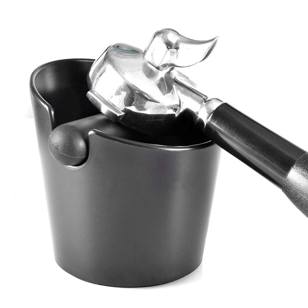 Cafemasy Espresso Coffee Knock Box - Small Knock Box For Barista Abs Coffee Grind Knock Box Espresso Coffee Grounds Puck Dump Bi