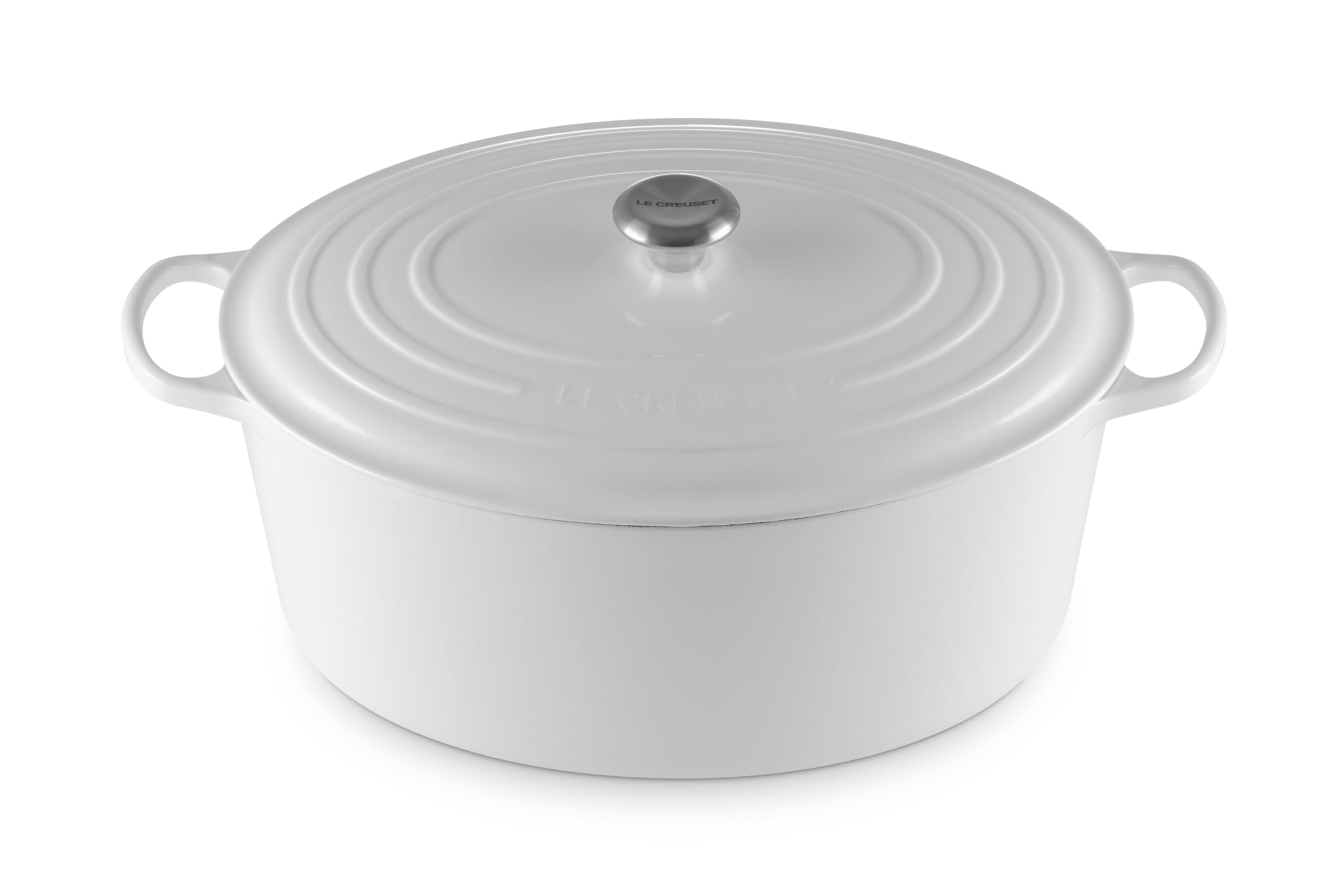 Le Creuset Enameled Cast Iron Signature Oval Dutch Oven, 15.5Qt., White