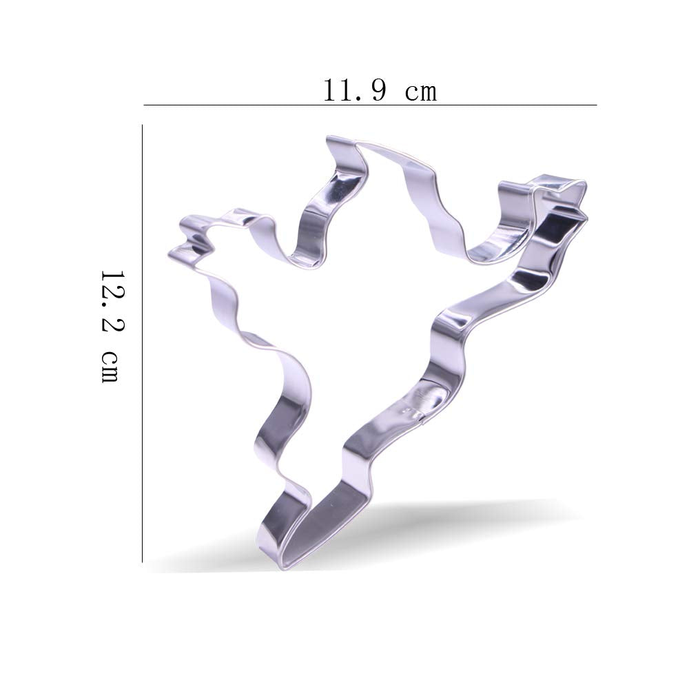 4.7 Inch Ghost Cookie Cutter - Stainless Steel