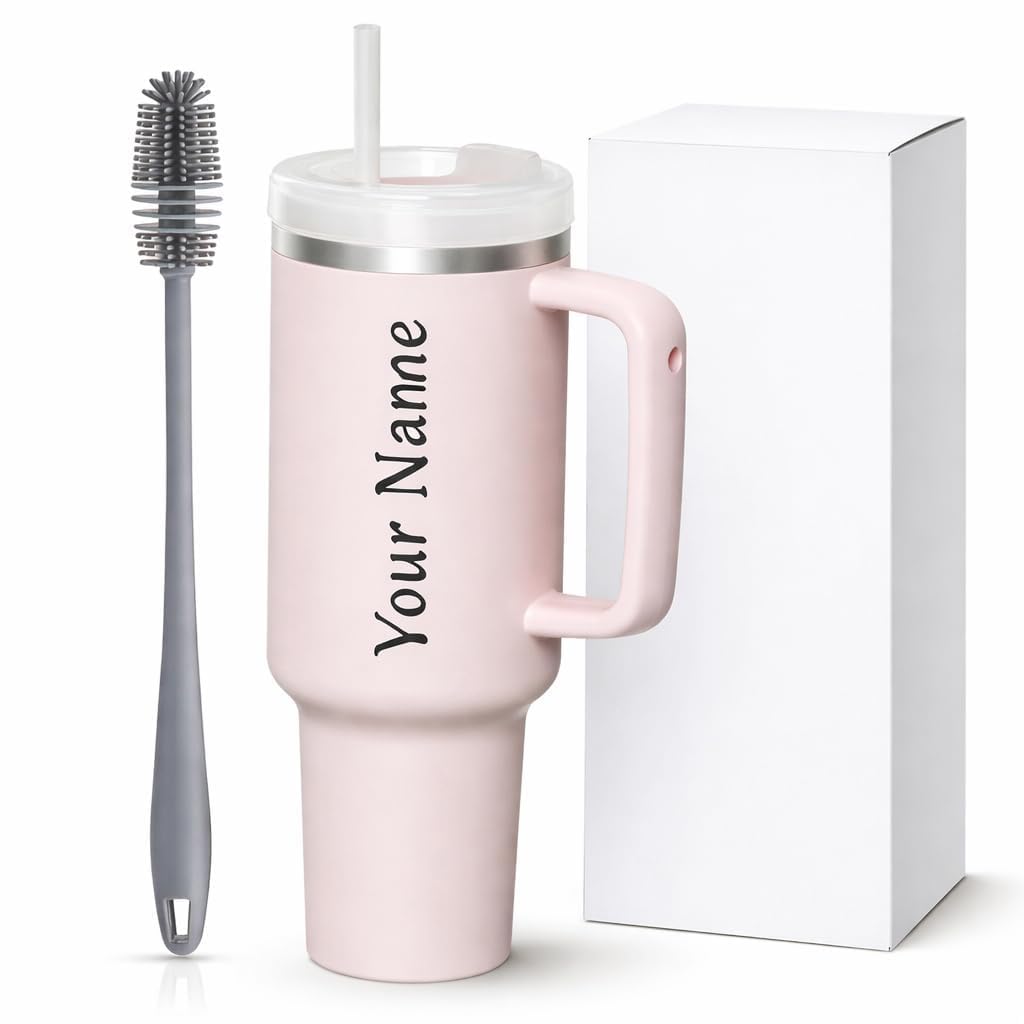 Tamqusak Personal Name Printed Tumbler With Straw And Handle, 1200Ml Large Capacity, LeakResistant, BpaFree, Dishwasher Safe, 