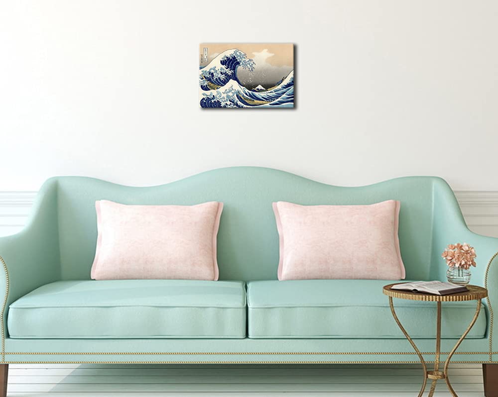 Wieco Art Canvas Prints Wall Art Ocean Beach Picture Paintings For Home Office Decorations Wall Decor Great Wave Of Kanagawa Kat