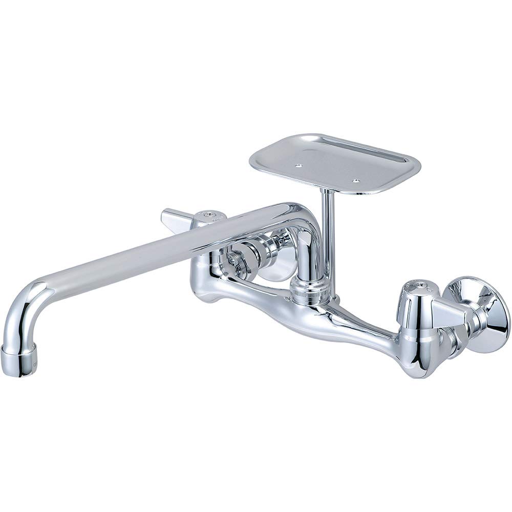 Central Brass 0048TA3 2Handle Wall Mount Kitchen Faucet, Chrome