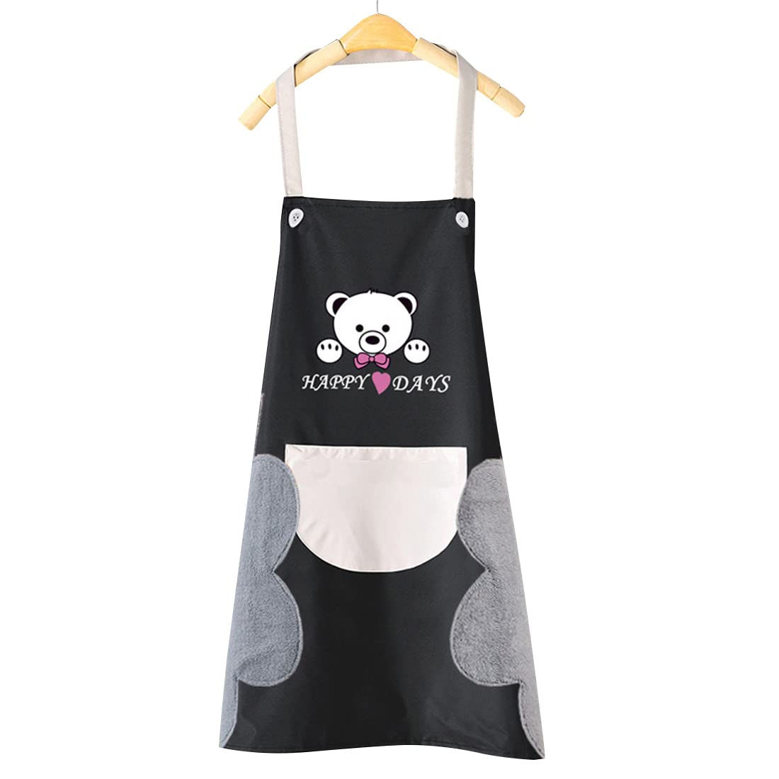 Vshine Apron For Women With Hand Wipe Fabric Hilarious Cute Bear Funny Flirty Kitchen Apron With Pockets, Cooking Apron, Adjust