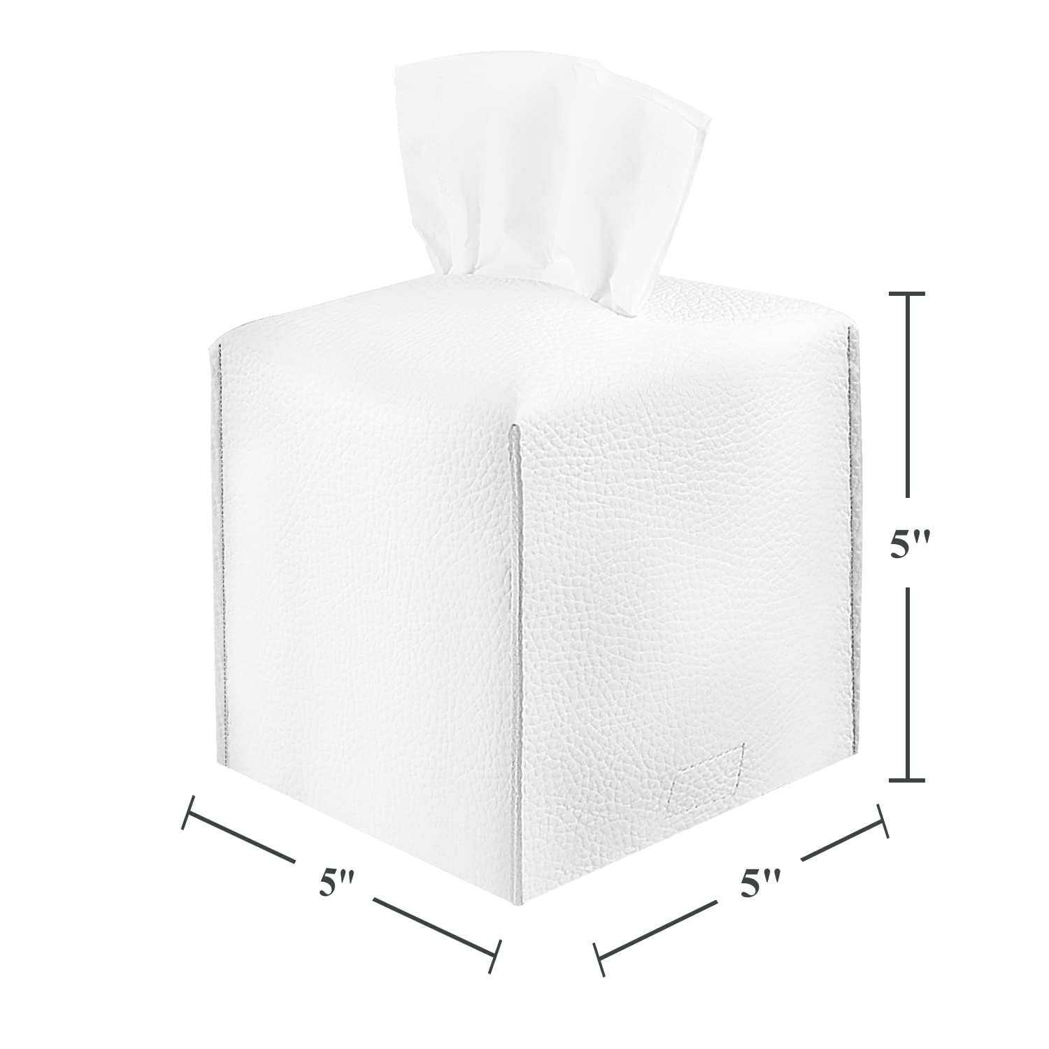 2 Pack, Vividly Tissue Box Cover Holder, Square Modern Pu Leather Tissue Box Holder, Can Be Used For Bathroom Dressing Table, Be