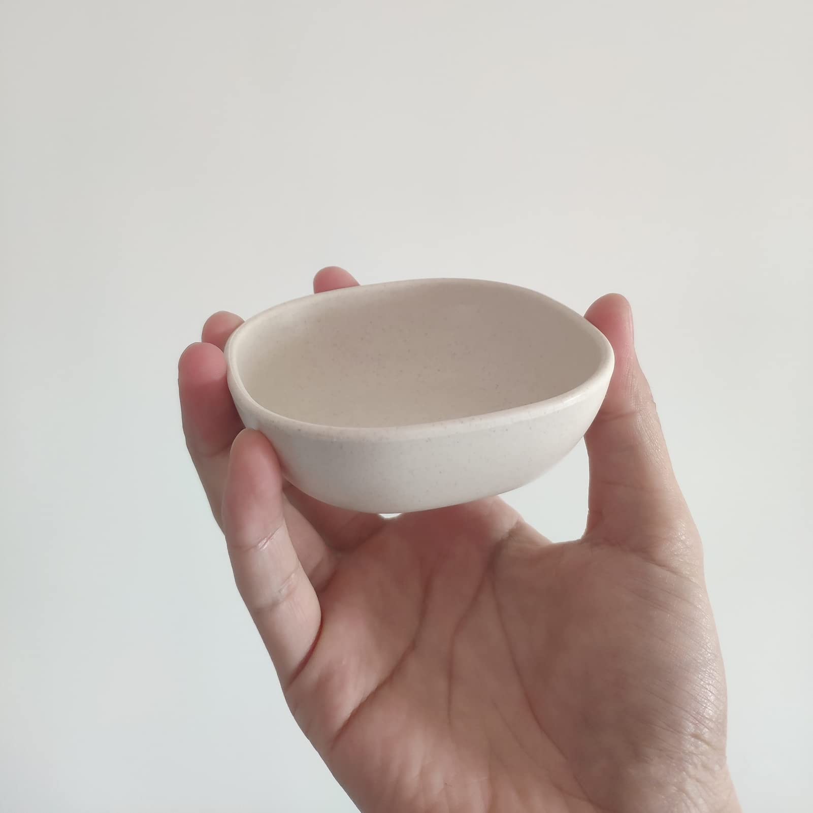 Lomoker 4.5 Oz Bamboo Fiber Pinch Bowls, 3.75'' Small Dessert Bowls, Snack Bowls, Prep Bowls, Dipping Sauce Cups, Dishwasher & M
