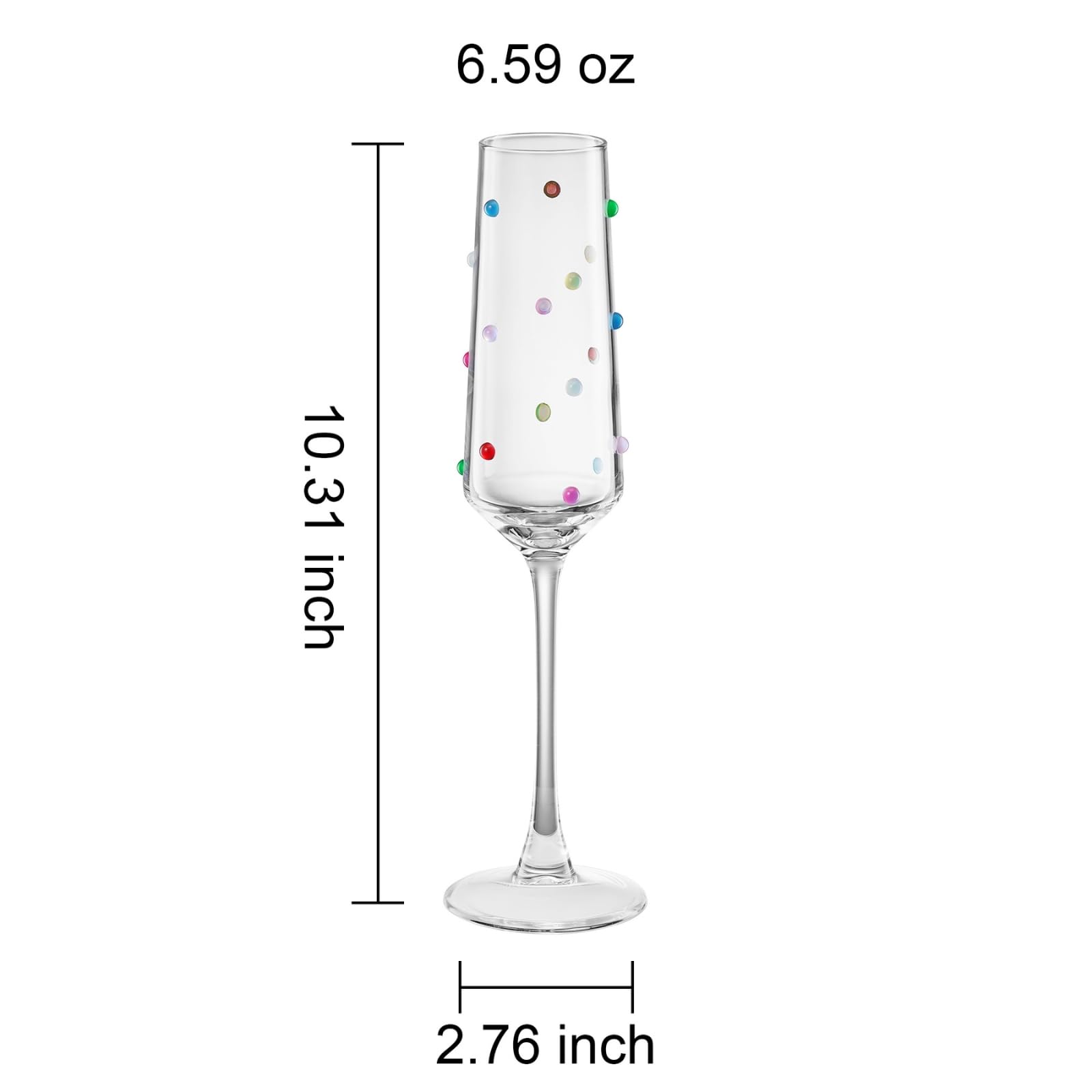 Khen Confetti Flute - Set of 2