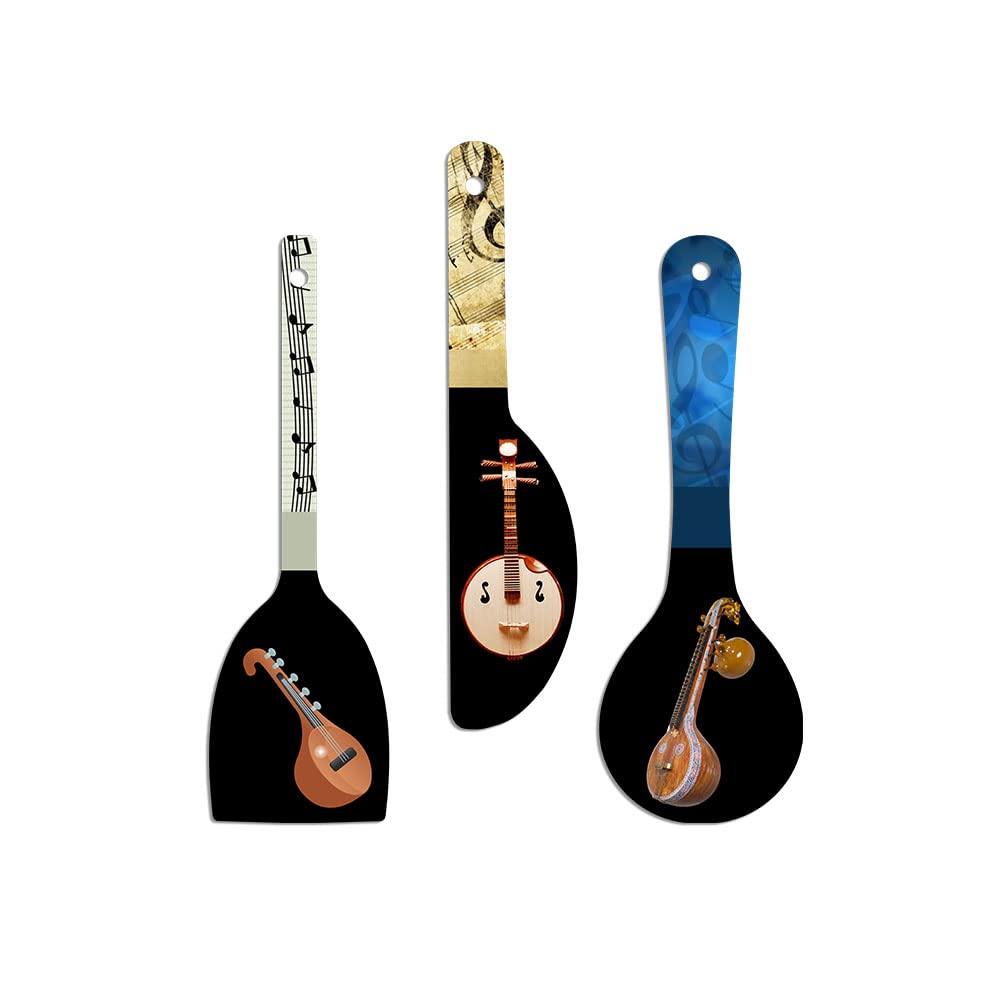 Artvibes Sitar Music Instrument Wooden Wall Hanger for Home | Office | Living Room | Gift | Modern Decoration Items | Kitchen Wa