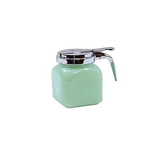 Tablecraft Syrup Dispenser with Metal Top  6 oz  Green