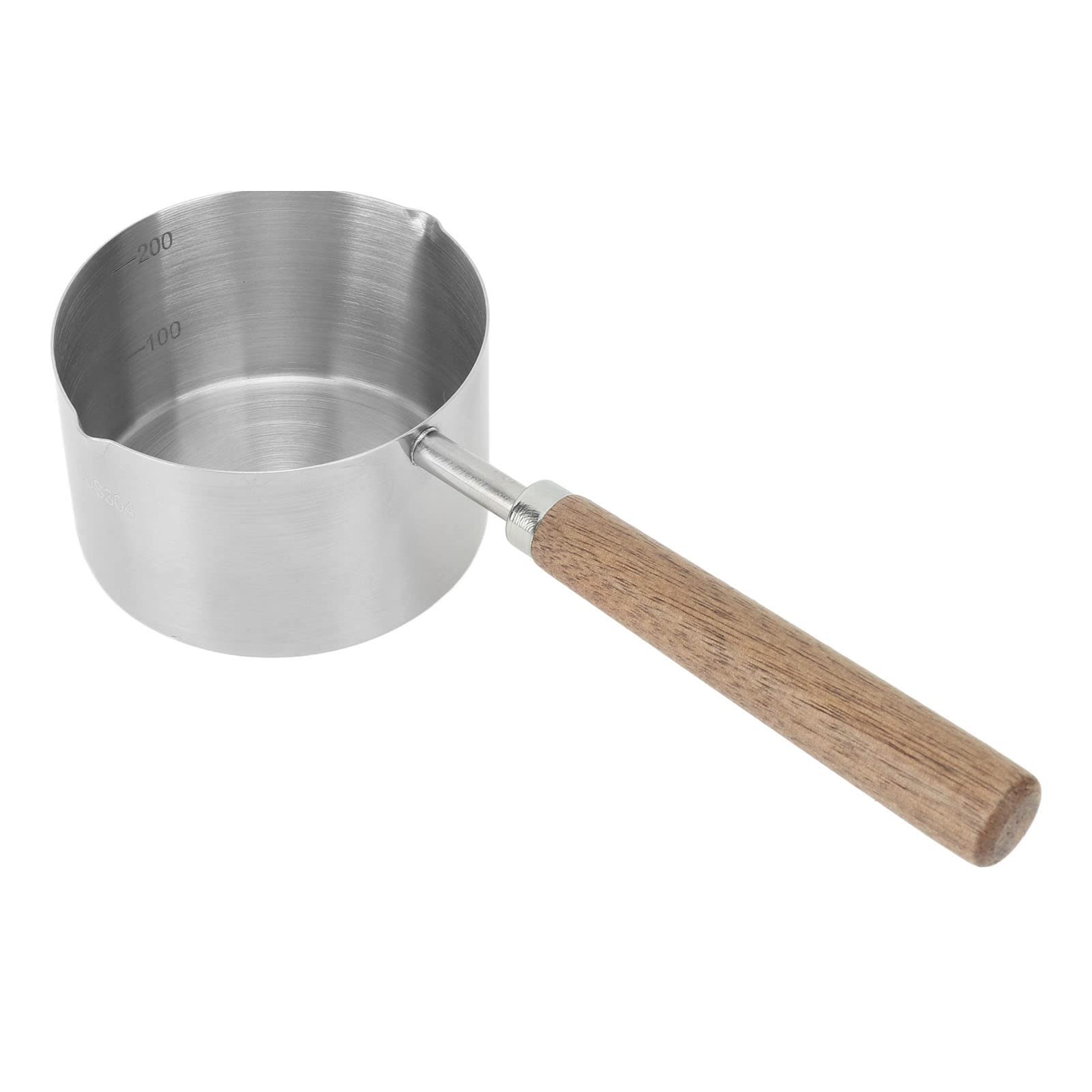 200Ml Saucepan, Stainless Steel Sauce Pan Pot Portable Milk Butter Warmer Pot 304 Stainless Steel Comfortable Grip Small Sauce F