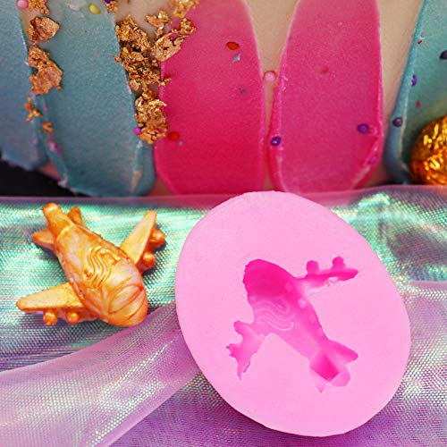 Tiny Airplane Shape Silicone Fondant Mold, Chocolate Gum Paste Sugar Craft Mould Cake Cupcake Topper Decorating Tool Aircraft Po