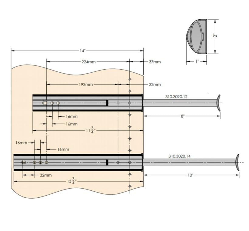 Tag Hardware Premium 11 3/4 Inch Long Pullout Closet Wardrobe Valet Rod (Black)