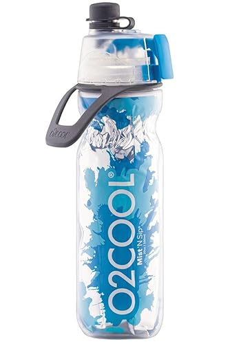 O2COOL ArcticSqueeze Insulated Mist 'N Sip Squeeze Bottle 20 oz.  Blue/Blue Splash