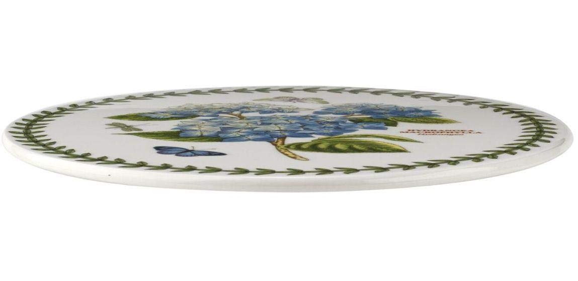 Portmeirion Botanic Garden 8'' Trivet | Hydrangea Motif | Porcelain | Dishwasher Safe, Microwave Safe, Freezer Safe | Ideal For
