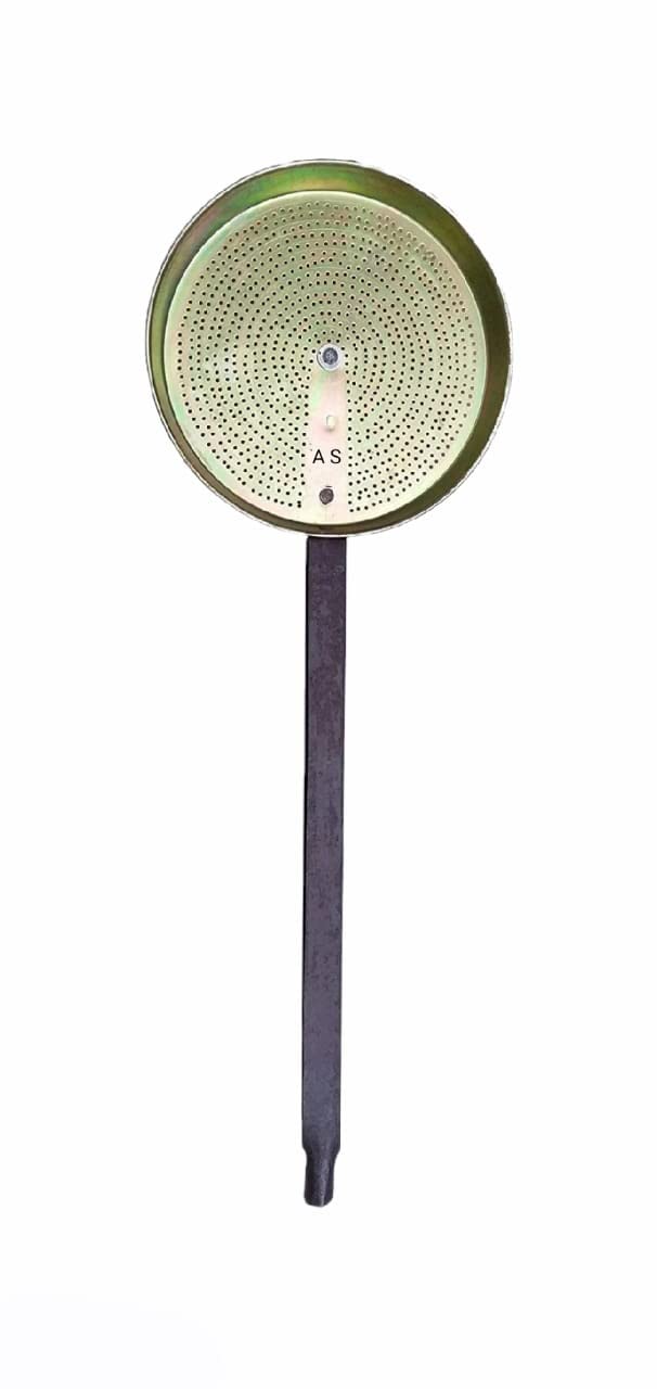 A S Large Commercial Ladoo Perforated Jhara Iron Sieve Strainer for Motichoor Sweets (4  Boondi Large)