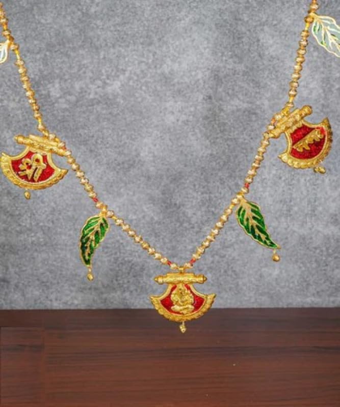 Divyakosh Metal Bandarwal/Thorana/Thoranam for VAR Laxmi/Ganpati/Diwali, Hanging for Main Entrance (Size 37 Inch,Gold) TORAN ONL