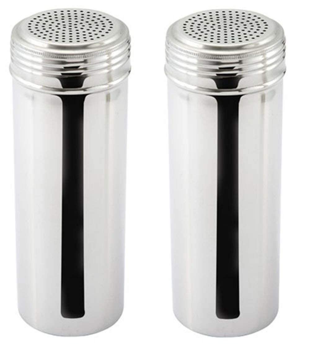 Great Credentials Stainless Steel Dredge Shaker, Without Handle 22-Ounce, Set Of 2 (Large)