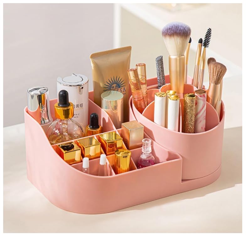 Makeup Organiser Cosmetic Makeup Lipstick Storage Box With Drawer Plastic Case Holder Skin Care Products For Dressing Table (360