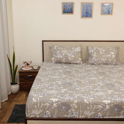 Bhoomi Impex Printed Bedsheet For Size Queen Bed With 2 Pillow Covers Microfiber For Summer Breathable | Soft | Wrinklefree | So