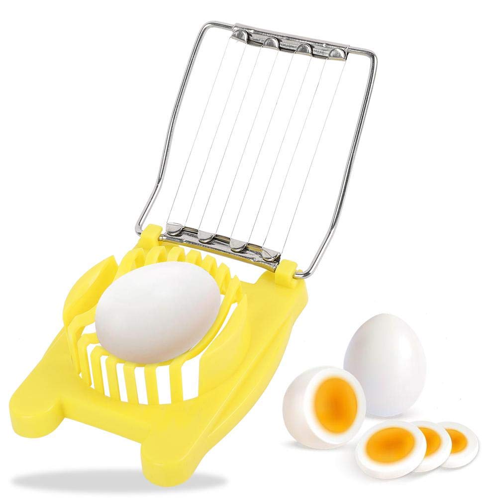 Heavy-Duty Plastic Egg Slicer With Stainless Steel Wires Multipurpose Boiled Egg Salad Slicer Strawberry Cheese Slicing Tools -Y