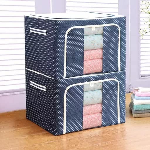 Quisitics Cloth Storage Box, Cloth Organizer For Wardrobe, Cloth Organizer, Cloth Storage Bag, Fabric Storage Bag For Clothes, S