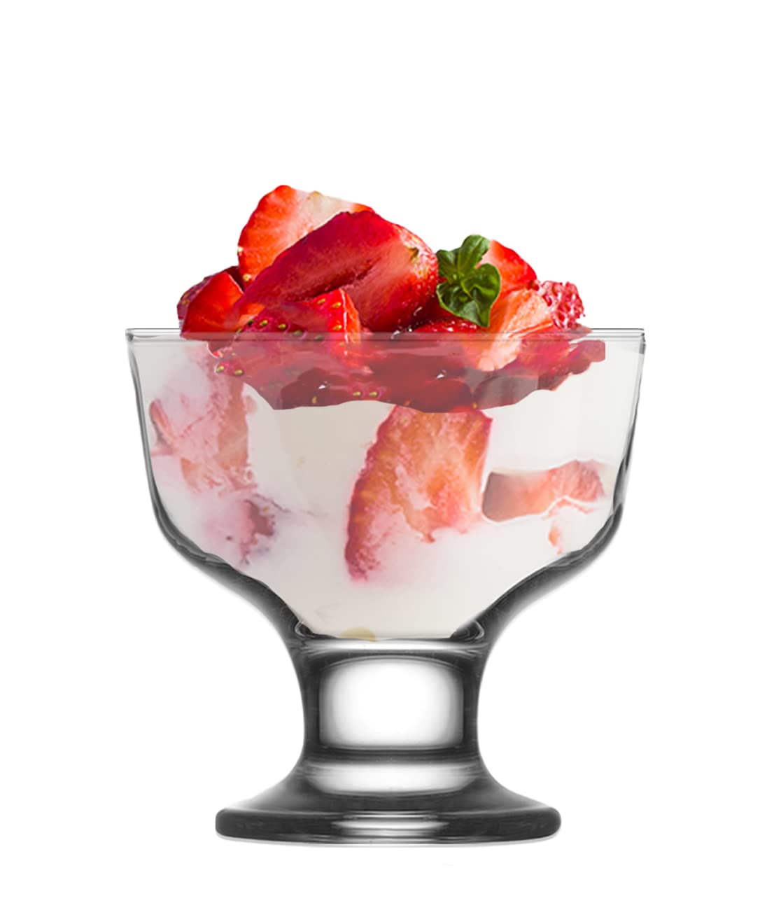Vikko Dessert Bowls, 7 Ounce Ice Cream Sundae Bowls, Set Of 12 Footed Dessert Cup For Ices, Pudding, Fruit, And More, Dishwasher