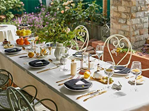 Jet Black Cloth Napkins 100% Cotton Set Of 12, Black Kitchen Napkins For Dinner, Soft Comfortable And Reusable 18''X18'' Koffota