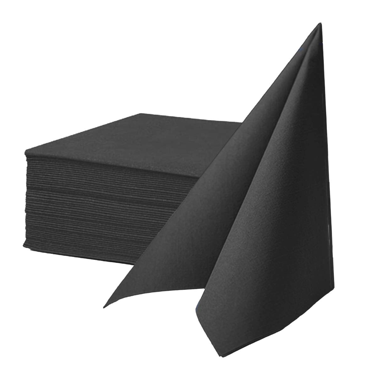 Kmakii Black Disposable Dinner Napkins Linen-Feel Colored Paper Napkins Premium Cloth Like Napkins Ideal For Restaurant, Events,