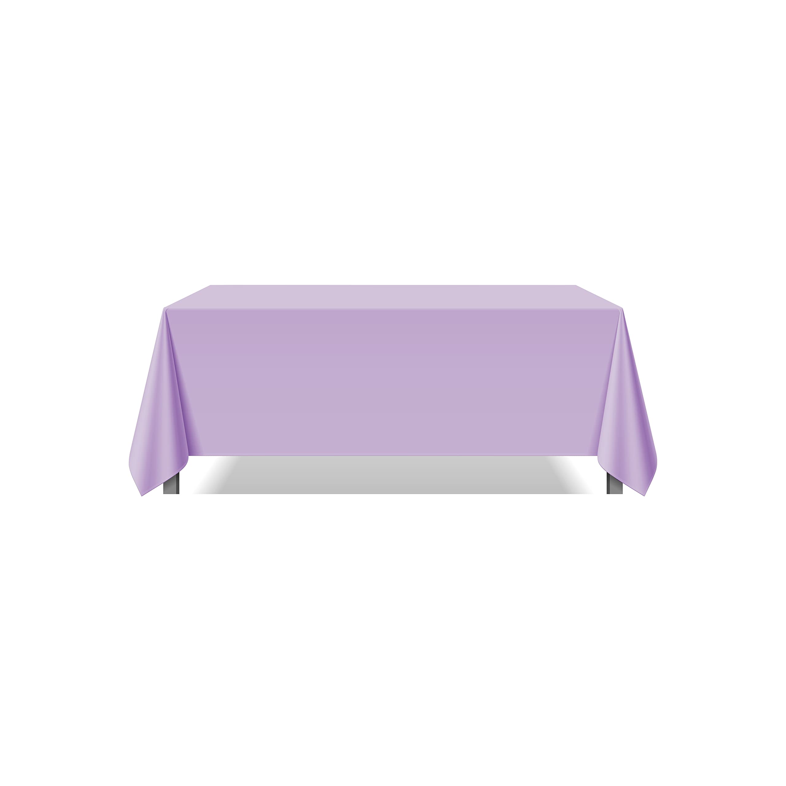 Pomp Lavender 90 X 132 Inch Premium Polyester Tablecloth  Wrinkle  Stain Resistant Easy Care Fabric  Fits 6Ft Rectangle Table