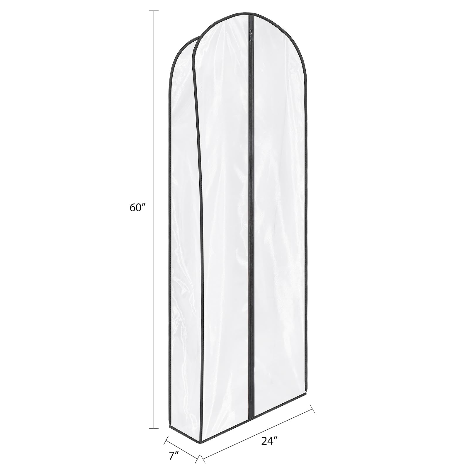 Zilink Breathable Leather Jacket Coat Storage Bags 60    Dress Bags For Gowns Long Dust Covers For Hanging Clothes With 7'' Guss