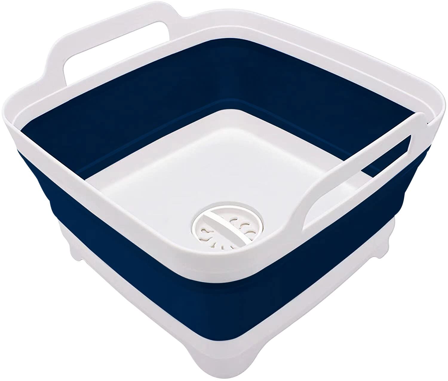 Montnorth Dishpan For Washing Dishes,9L Collapsible Dish Tub Portable Sink,Wash Basin,Foldable Laundry Tub,Washing Basin With Dr