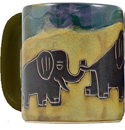 Mara Stoneware Mug - Elephants - 16 Oz