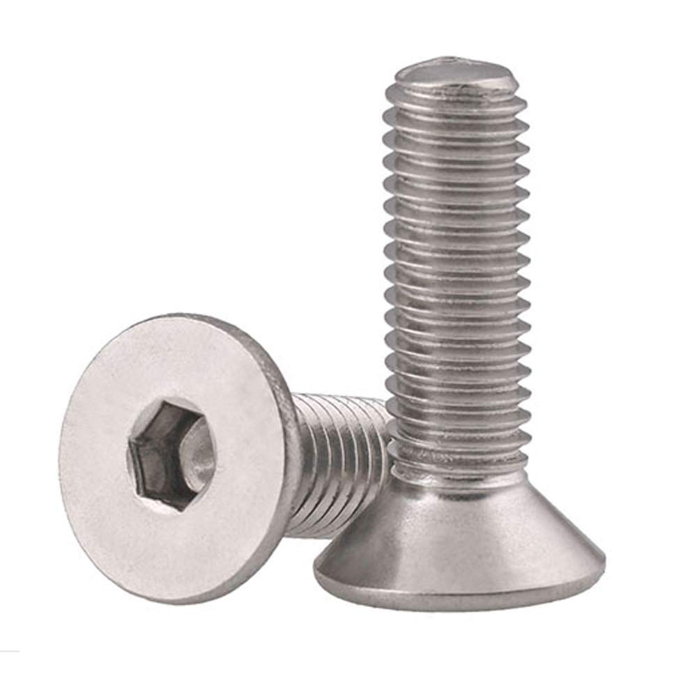 14-20 X 1-14 Flat Head Socket Cap Screws, Allen Socket Drive, Stainless Steel 18-8 (304), Full Thread, Bright Finish, 25 Pcs