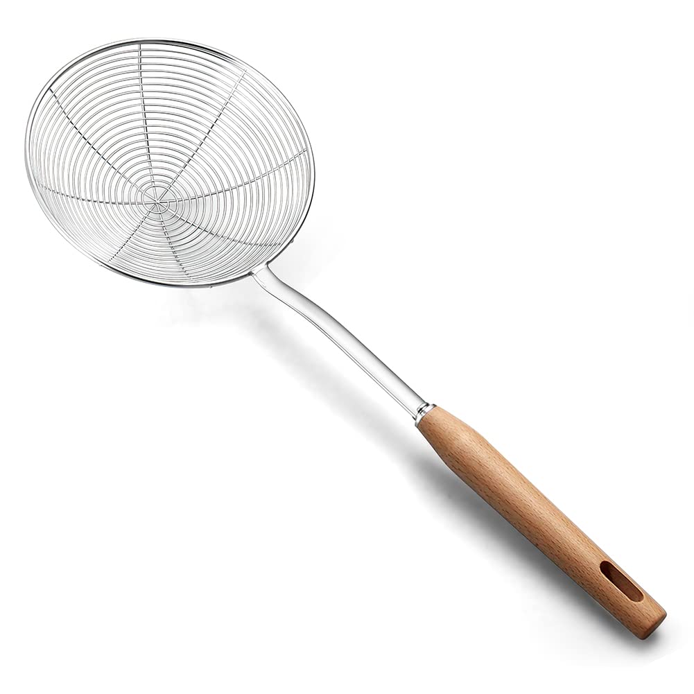 Spider Strainer, Skimmer Spoons, 6.3 Inch Spider Strainer Skimmer Ladle For Cooking And Frying, Cooking Utensils Strainer Spoon