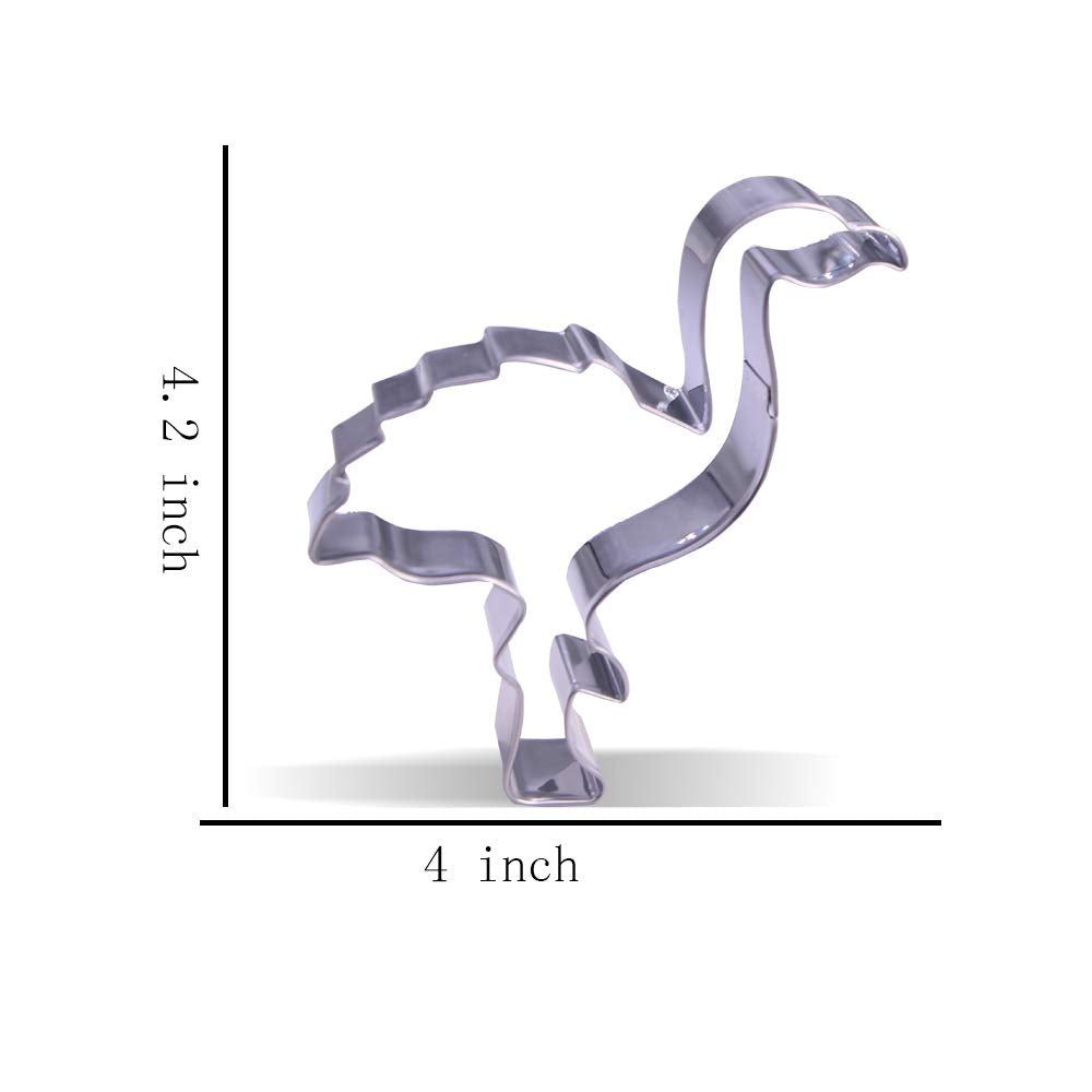 4.2 Inch Flamingo Cookie Cutter - Stainless Steel