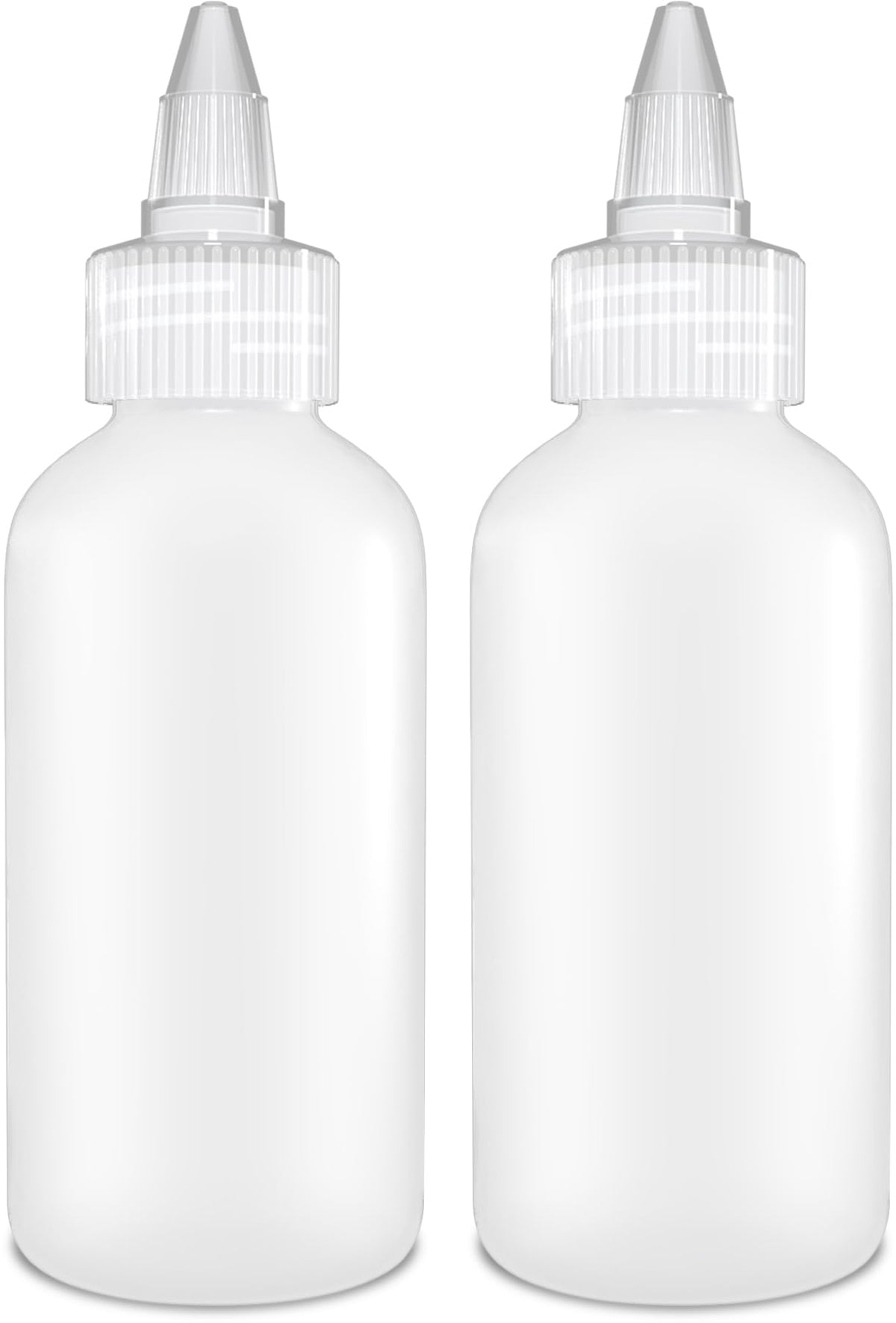 Brightfrom Condiment Squeeze Bottles - 4 Oz Squirt Empty Bottles, Clear Twist Top Cap, Leak Proof - Great For Ketchup, Mustard,